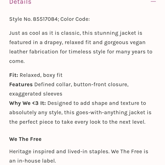 NWT Free People Alexis Vegan Leather Jacket white medium - Picture 7 of 14